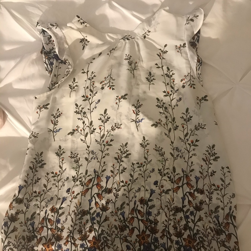 White floral blouse
